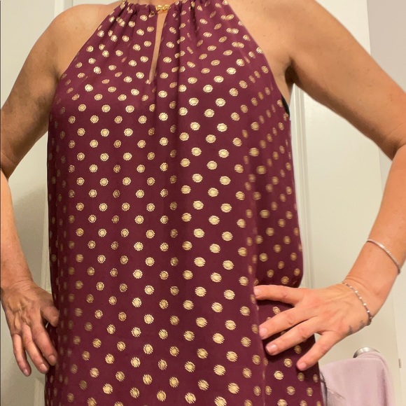 Michael Kors women Halter top size L, NEW Color Burgundy - Picture 4 of 11
